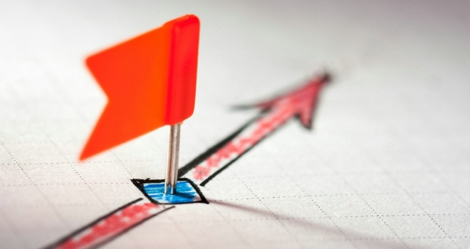 Falling rates & new FTB schemes: predictions for the mortgage market in 2025 red arrow forward launch new progress future
