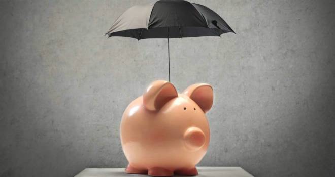 One third of retirees have no investment plans protection cover insurance pig umbrella savings