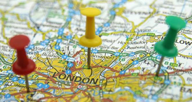 Houses on Crossrail route soar 22% london map with pins