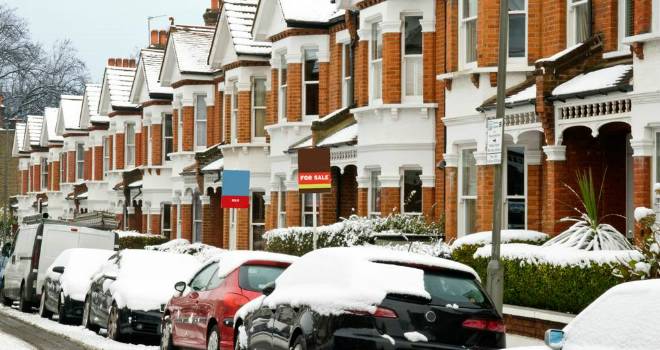 House prices grow 1.4% in 2019: Nationwide snowy houses for sale