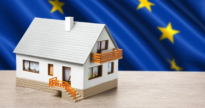 Bridging lending rebounds to eclipse pre-Brexit high EU house Europe flag Brexit