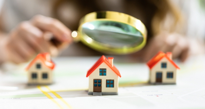 Just 10% of households can afford average priced home in England: ONS map house magnifying glass