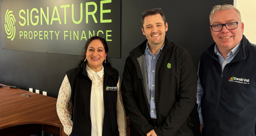 Signature enhances lending process with DeskVal  Sabina Thorpe DeskVal, Tom Howells-Signature, John Penquet DeskVal