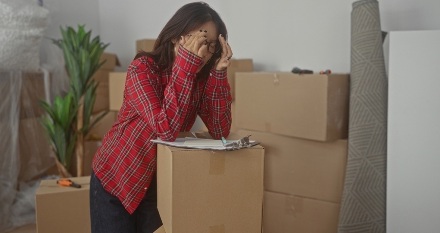 Stressed first time buyer