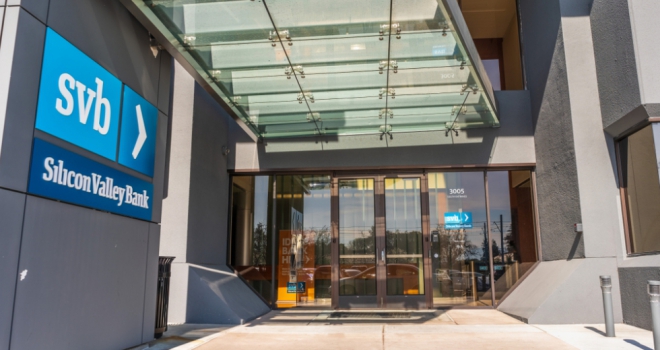entrance to silicon valley bank offices