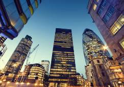 GDP sees unexpected fall of 0.1% - does a recession start here? London skyline shard city commercial building