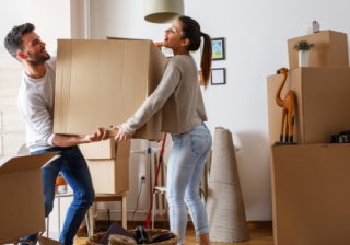 First-time buyer mortgage payments 17% cheaper than renting - even at 95% LTV couple children move house first buyer FTB