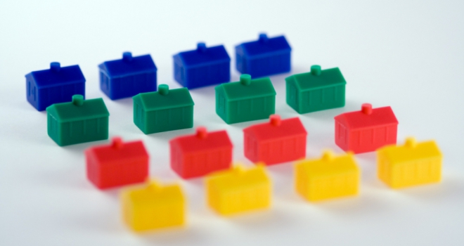 Home affordability improves - but average prices are still eight times income rows of plastic monopoly houses