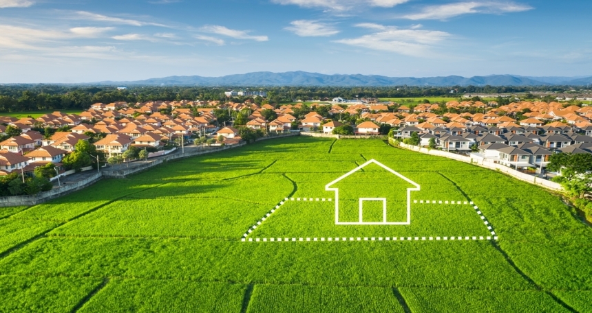 Inflated land prices are blocking the government from building enough homes to hit targets Development land - 258