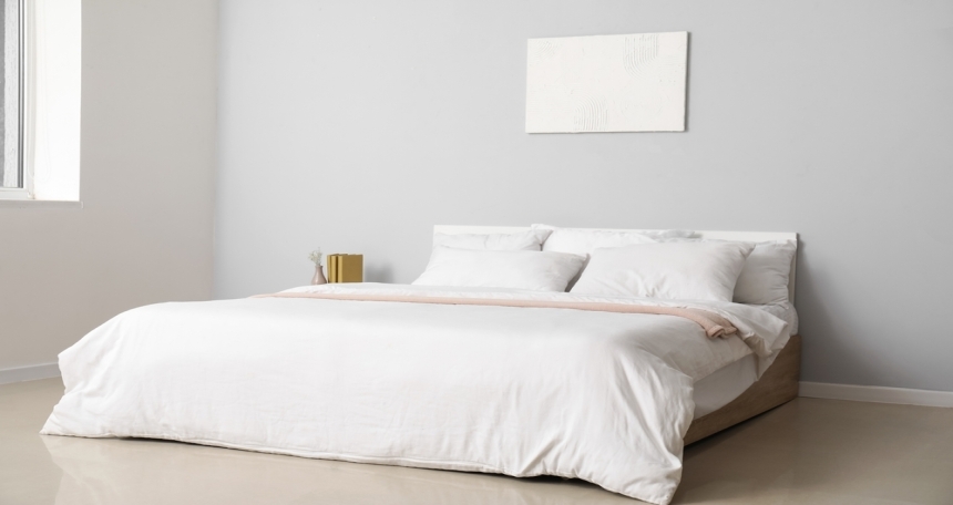 How much is the average home buyer paying for the space to fit a double bed? Bed 881