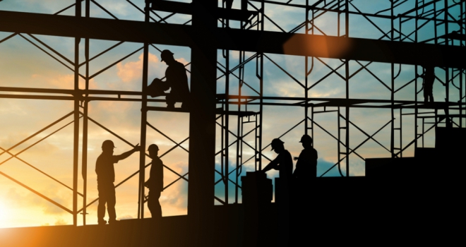 Planning approvals dip by a fifth as industry awaits bill builder construction build house scaffold