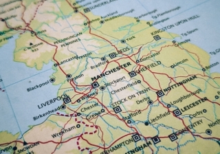 Map UK North Manchester